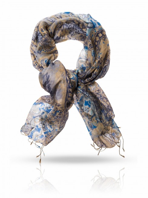 Палантин Женский S-PAISLEY.ANIMAL/GREY